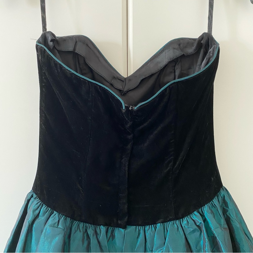 Vintage Jessica McClintock Gunne Sax Velvet Mini Dress - Picture 7 of 16